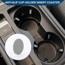 Hihaha Car Cup Holder Coaster/Universal Non-Slip Cup Holders Mat for Most Car Interior/Anti-Slip 7cm / 1pcs Gray