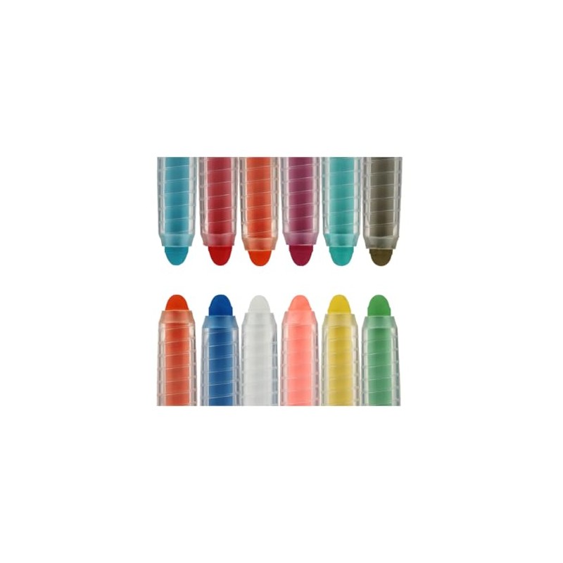 NyxSeat 12 Pieces Water Soluble Chalks with 1 Towel Dust-free