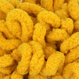 JubileeYarn Fun Finger Loops Yarn - Polyester Jumbo Loop Yarn - 100g/Skein - Mustard - 3 Skeins