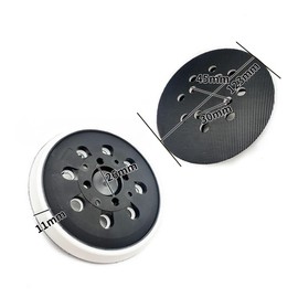 Sanding Disc 125 mm Velcro Backing Plate for Bosch, Velcro Sanding Plate with Hook and Loop 8 Holes, Accessories for Random Orbital Sanders PEX 300/400 AE/4000 AE/AdvancedOrbit 18 (White)