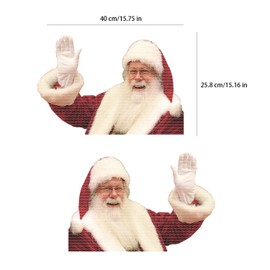 JNAWA 2Pcs Santa Claus Car Stickers Christmas Car Decorations Car Window Stickers Funny Santa Claus for Home Decor Cars