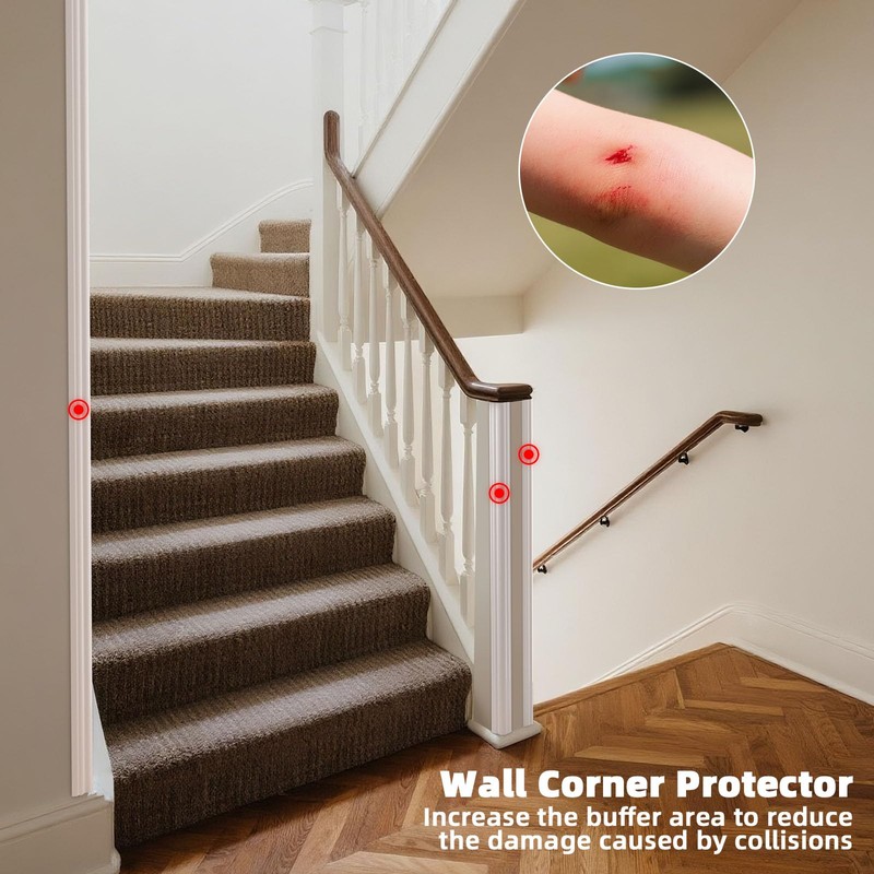 Elvone Wall Corner Protector Molding Trim, 1.6 in x 20