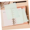 CAXUSD 1set Binder Index Dividers Plastic Tabs for Loose Leaf