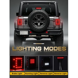MAYELLO Tail Lights&3rd Brake Lights Compatible with Jeep JK JKU 2007-2018