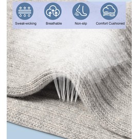 IROCUE Athletic Socks Cushion Sport Running Calf Socks Performance Breathable Crew Socks for Women 3 Pairs