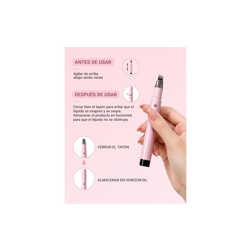 Erinde Lápiz Líquido para Microblading de Cejas para Mujer, Larga