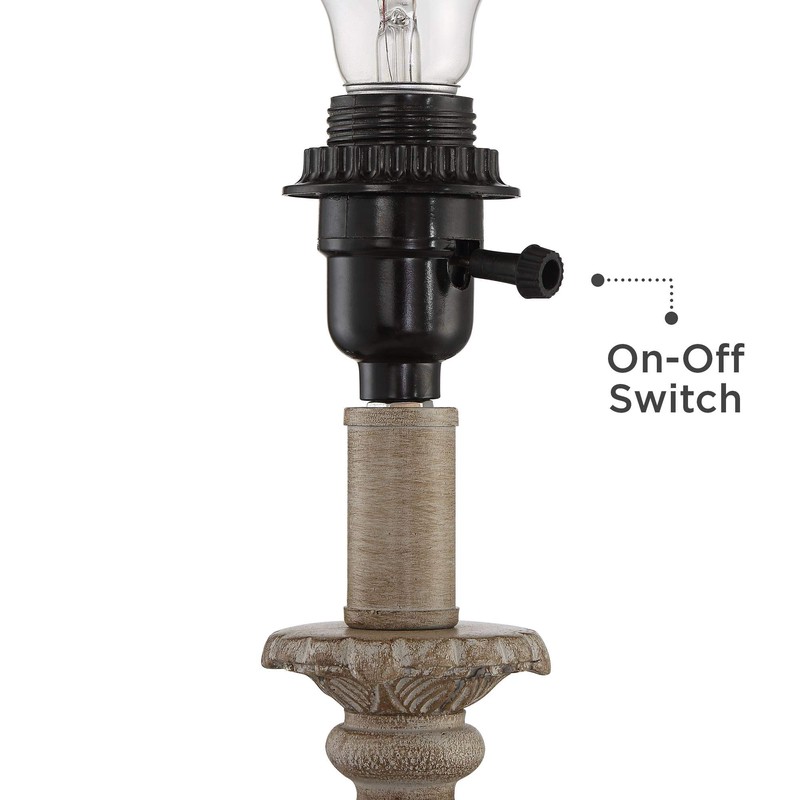 Cali 19" High Beige Candlestick Accent Table Lamps Set of