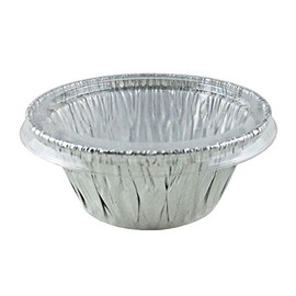 Handi-Foil 3.5 oz. Aluminum Foil Cup w/Clear Lid -Ramekin/Cupcake/Tart Container (pack of 300)
