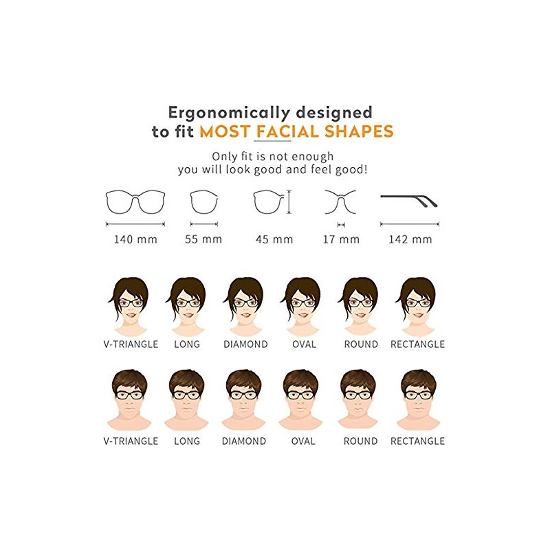 Boolavard Blue Light Blocking Glasses Square Nerd Glasses Frame Anti