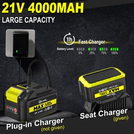 SILVEL 2" Cordless Brad Nailer, 2-in-1 21V Electric Brad Nailer Stapler with 2 * 4.0Ah Battery, 1000pcs Nails, 18GA Staples, Adjustable Depth for Woodworking, Home Improvement