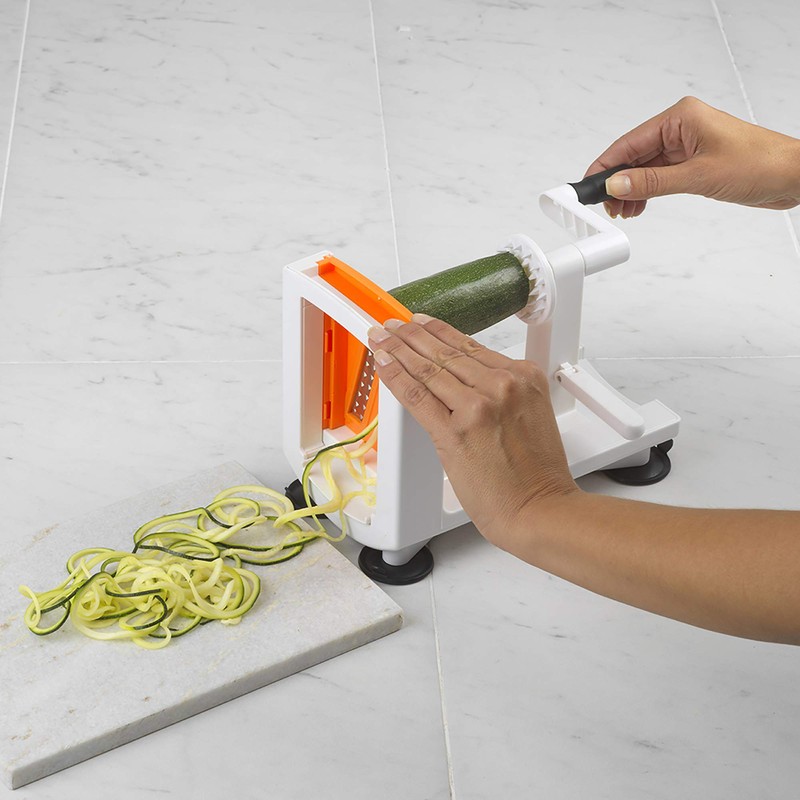 Goodcook 10806 Veggie Spiralizer with interchangeable blades, 6", White
