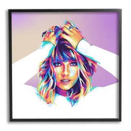 Stupell Industries Modern Taylor Portrait Framed Giclee Art by Birch&Ink