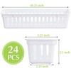 Domensi 24 Pcs Slim Plastic Storage Baskets Tray for Organizing