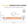 Amber Home 10 Pack 14.17" Solid Natural Wooden Pant Skirt