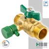 UNIWATER System Ball Valve with Emptying and Wing Handle 1439,