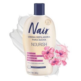 Nair Crema Depiladora para Ducha Nourish 368 g. Marca Probada por Dermatólogos con Ingredientes Naturales, Piel Suave y Tersa hasta por 6 Días