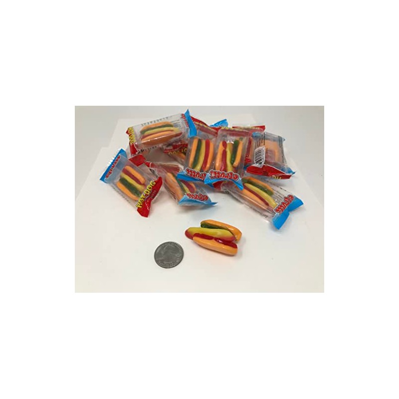 Efrutti Hot Dog Gummy Candy,2 LB-101 Count Bulk Bag,32 Ounces