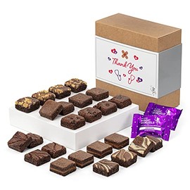 Fairytale Brownies Thank You Healthcare Magic Morsel 24 Individually Wrapped Gourmet Chocolate Food Gift Basket - 1.5 Inch x 1.5 Inch Bite-Size Brownies - 24 Pieces - Item CR424NW