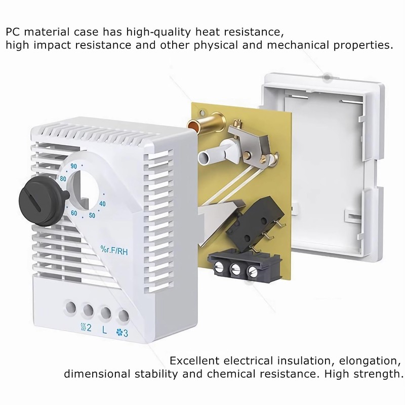 MFR012 Moisture Controller, Mechanical Humidity Regulator, Hygrostat for Dehumidifier, Reptiles,