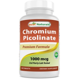 Best Naturals Chromium Picolinate 1000mcg 240 Tablets