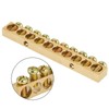 10pcs 10-Hole Electrical Distribution Wire Screw Terminal Brass Ground Neutral