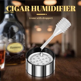 wanbro Crown Cigar Tube built-in Cigar Humidifier, Portable Metal Cigar Travel Case with Holder, Punch, Smell Proof, Gift idea for Men, Women