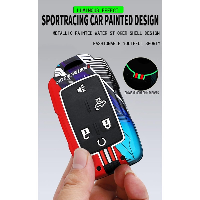 ontto Key Holder Compatible with GMC Sierra 1500 2015-2019 Sportracing