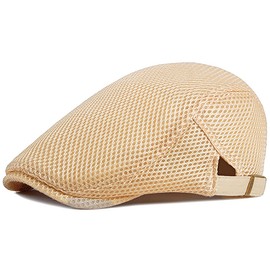 Lacquest Ultra Lightweight Full Mesh Hunting Cap, Unisex, Men's/Women's, Newsboy Cap, Moisture Wicking, Breathable, Mesh, Spring and Summer, Hunting, beige