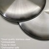 JXHAPY Reusable Brushed Metal Dinner Plates-Stainless Steel Round Plates,Dinner Plate