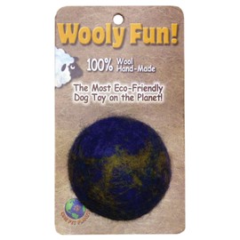 One Pet Planet 86003 2-Inch Wooly Fun Ball Dog Toy
