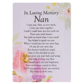Widdle Celebrations In Loving Memory Nan Graveside Memorial Card - TY199