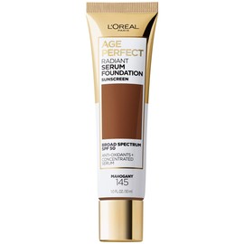 L'Oreal Paris Age Perfect Radiant Serum Foundation with SPF 50, Mahogany, 1 Ounce