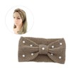 Minkissy 1pc Knit Woolen Headband Decor and Bowknot Cozy Winter