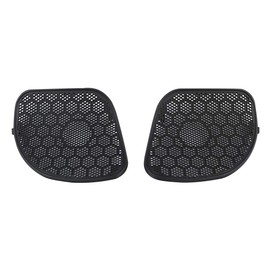 SLMOTO Black Trim Mesh Front Fairing Speaker Grilles Covers Fit for Harley Road Glide 15-20