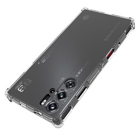 GIOPUEY Clear Case Compatible with Nubia Red Magic 9S Pro/9 Pro, Ultra Thin TPU Case, Air Cushion Protection, [Not Easy to Yellow] Shockproof Case - Transparent