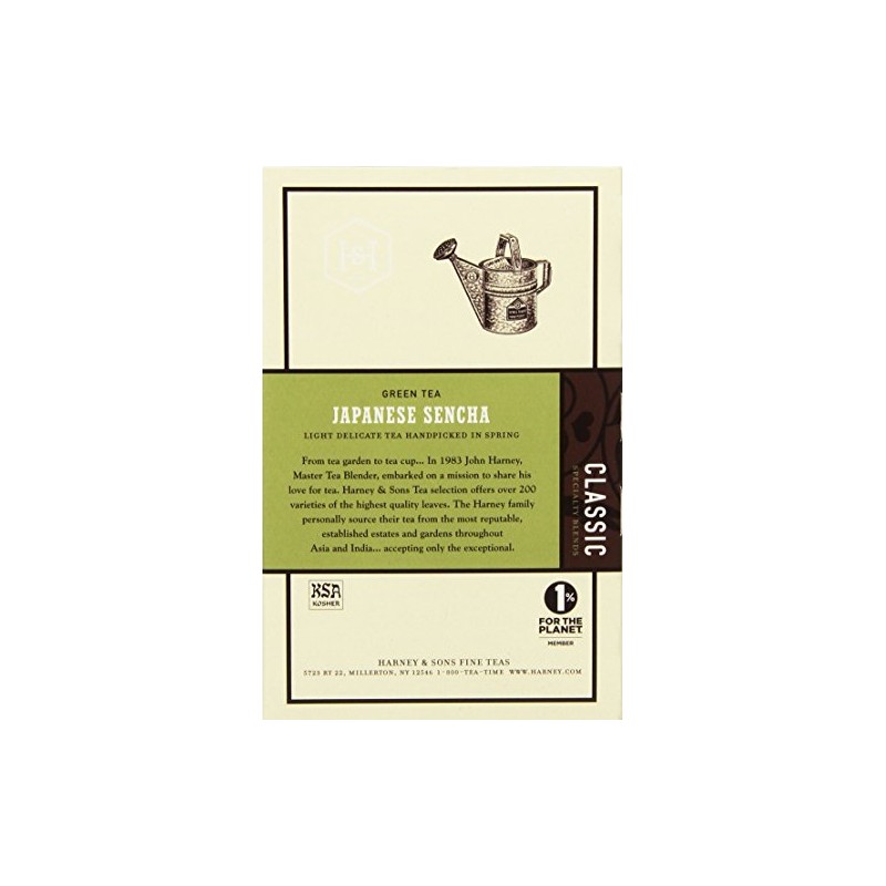 Harney & Sons Green Tea, Japanese Sencha, 20 Count (Pack