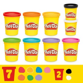 Play-Doh Favourite Colour Pack of 9 Cans, Children's Arts & Crafts