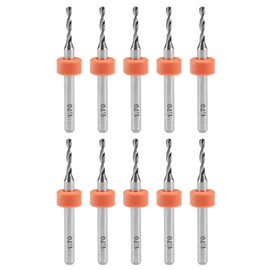 sourcing map PCB Drill Bits 1.7 mm Carbide Turning Tool Jewellery CNC Engraving Circuit Board Micro Drill 1/8 Inch Shank Pack of 10