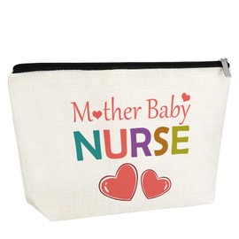 Gfhzdmf Nurse Gifts Mother Baby Nurse Makeup Bag Appreciation Gifts For Mother Baby Midwifery Nurse Cosmetic Bag Postpartum Nurse Survival Bag Newborn Nursery Nurse Gifts Travel Pouch