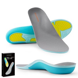 FUFUNOYA Insole, Fatigue-Resistant, Shock Absorption, Flatfoot, Arch Support, Footbed, Men's, Sports, Standing Work, Walking, Optimal, Fatigue Reduction, Deodorizing, Breathable, Cool Material, Soccer