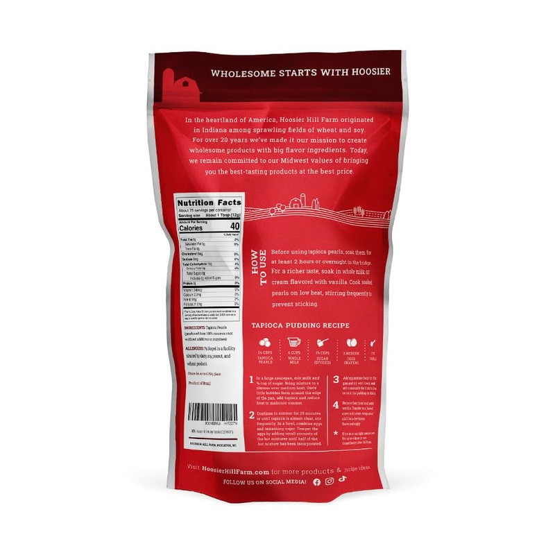 Hoosier Hill Farm Large Tapioca Pearls, 2LB (Pack of 1)