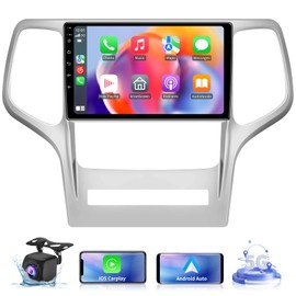 5GWiFi Upgrade Car Stereo Radio for Jeep Grand Cherokee 2008 2009 2010 2012 2013- Wireless Carplay and Android Auto GPS Navigation - 4GB+32GB 9 inch Touchscreen Bluetooth RDS FM SWC