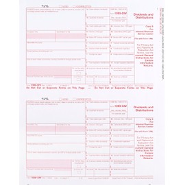 1099 DIV Income Tax Forms 2024 Set and 1096 - Kit for 10 Vendors 4-Part, Complete Laser Forms with Self-Seal Envelopes in Value Pack | 1099-DIV Income 2024