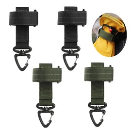 4 PCS Glove Clips Multifunctional Glove Holder Nylon Glove Grabber Clip Glove Keeper Hanger with hook for Duty Belt Glove Clips Work Glove Tactical Gloves Strap Keeper Climbing Rope Storage Buckle