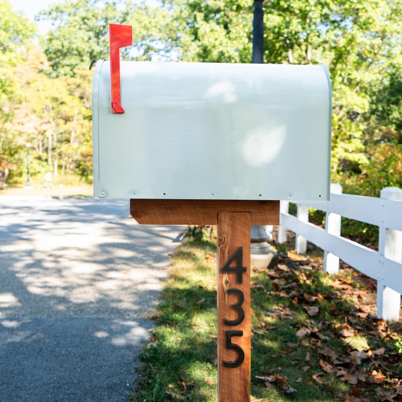 Architectural Mailboxes 3582B-7 4 inch Solid Brass Floating House Number,