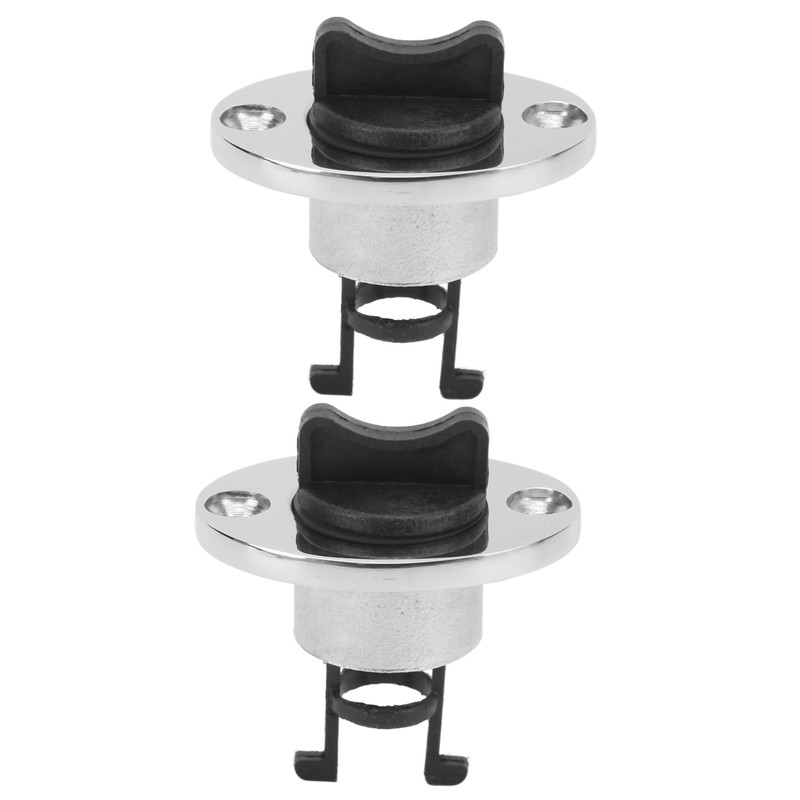 2pcs 316 Stainless Steel Marine Drain Plug Oval Garboard Transom