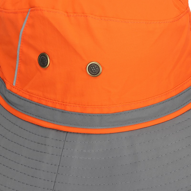 UPF50+ Fishing Hat with Reflective Strip Mesh Vents Adjustable Wide