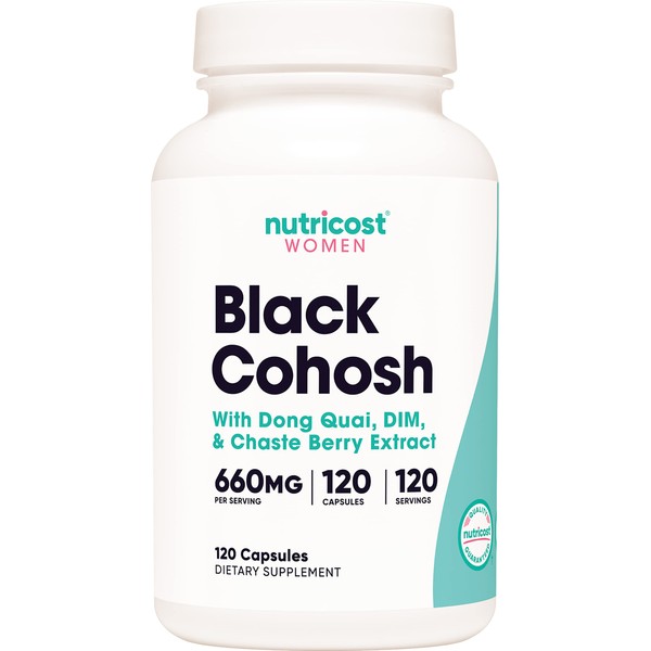 Nutricost Black Cohosh for Women 660mg, 120 Capsules - with Don Quai, DIM, and Chaste Berry, Veggie Caps, Non-GMO, Gluten Free
