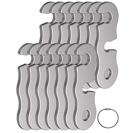 NACETURE Aluminum Alloy Rope Tensioner Camping Tent Guyline Cord Adjuster Camping Gear for Camping, Hiking, Backpacking Ultralight Tent Stakes Guy Lines Tensioner Tent Cord (Sliver 10 Pack)