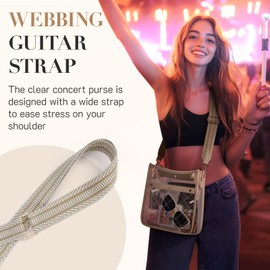 Missnine Clear Bags for Stadium Events Quilted Clear Purse for Women Stadium Approved Sports Fan Purses